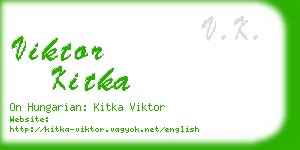 viktor kitka business card